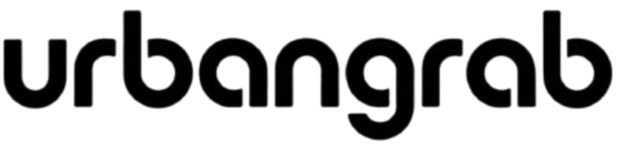 Black 'urbangrab' logo on a white background