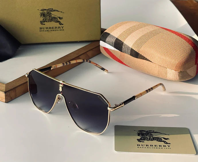 Premium Aviator Sunglasses with Gold-Tone Metal Frame